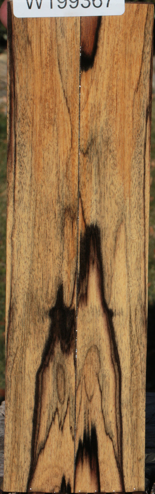 Black & White Ebony Bookmatched Knife Scales