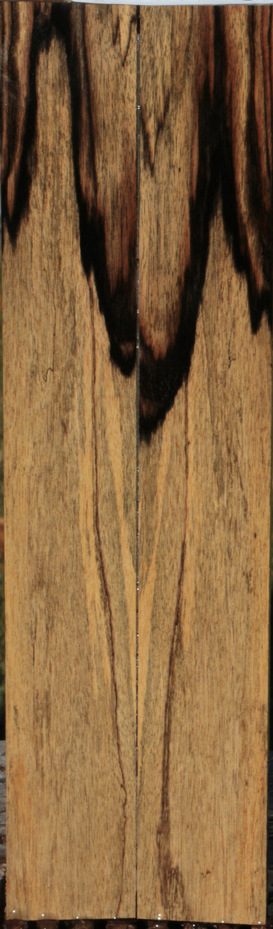 Black & White Ebony Bookmatched Knife Scales