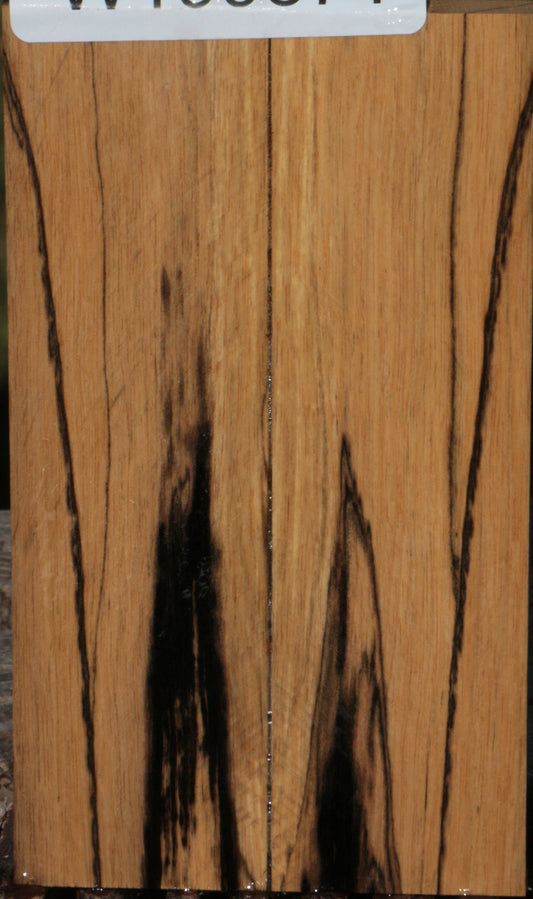 Black & White Ebony Bookmatched Knife Scales