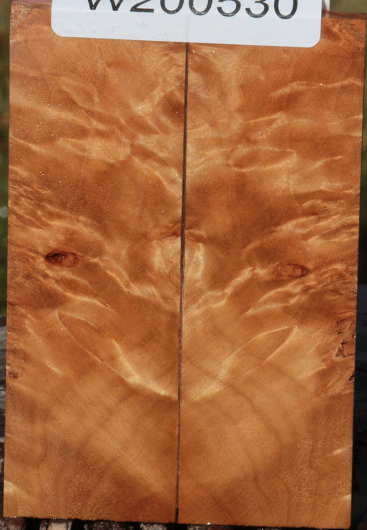 California Cottonwood Burl Bookmatched Knife Scales