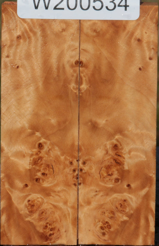 California Cottonwood Burl Bookmatched Knife Scales