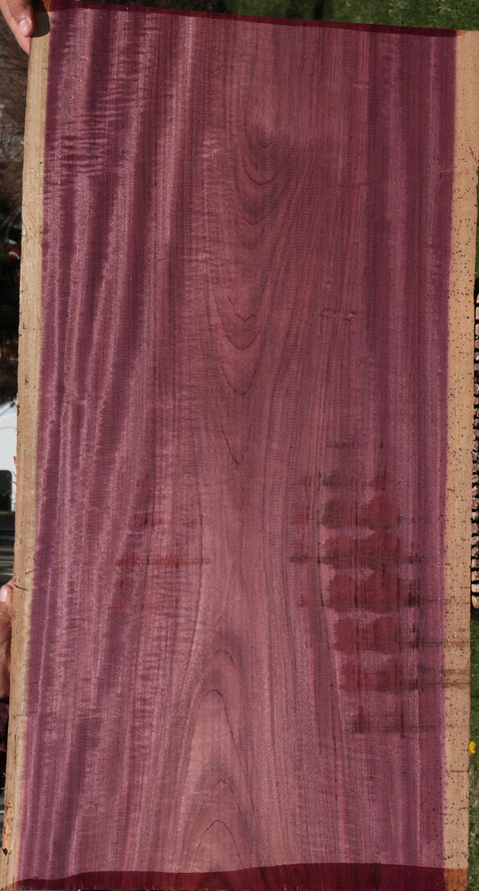 Figured Purpleheart Live Edge Lumber
