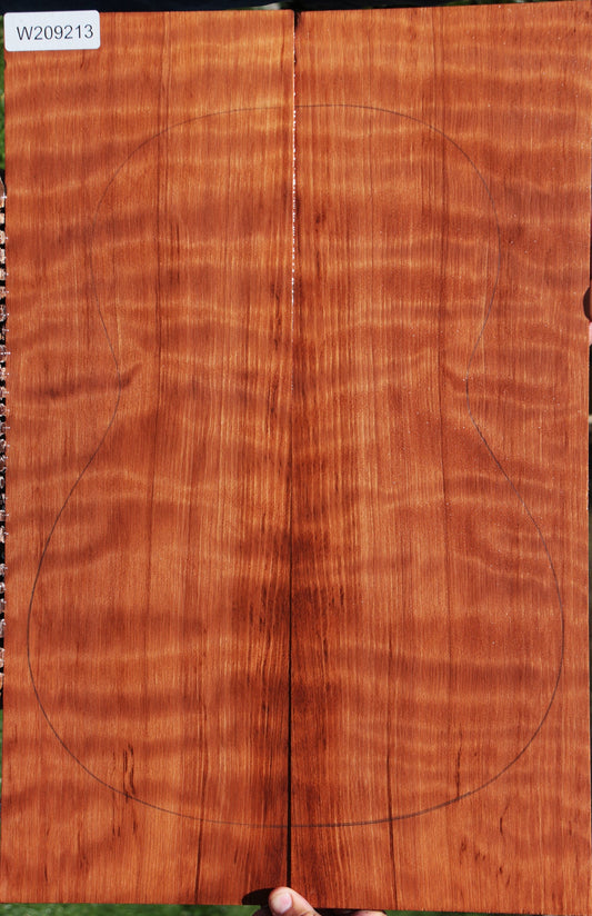 Exhibition Curly Redwood Bookmatched Guitar Set