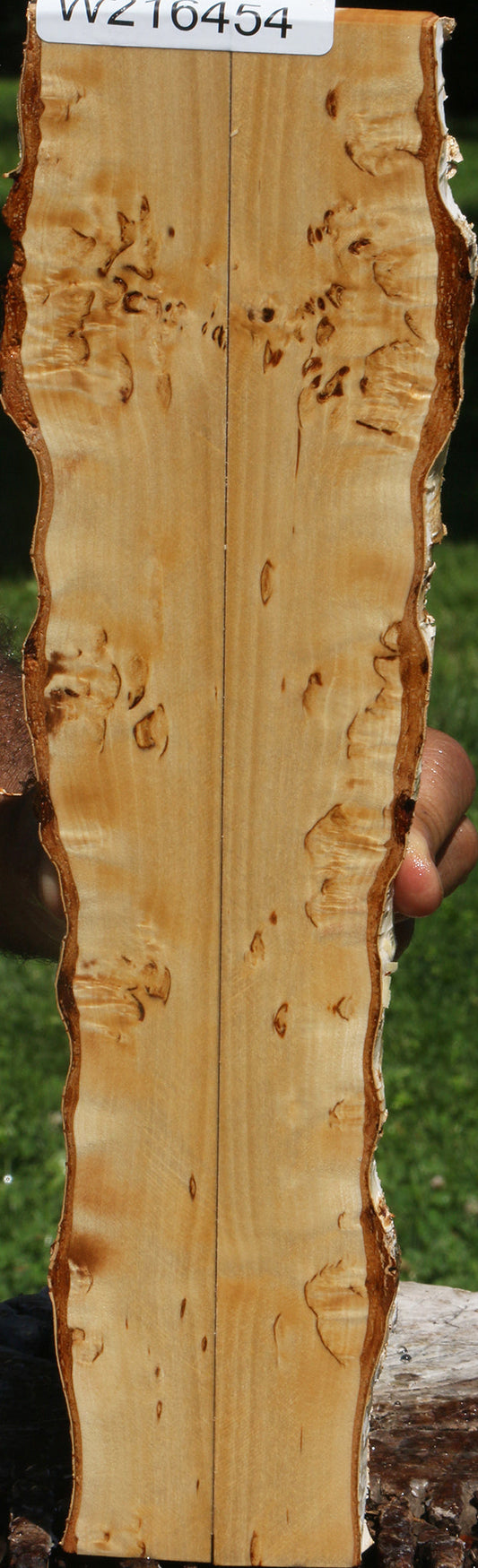 Figured Masur Birch Live Edge Knife Scales