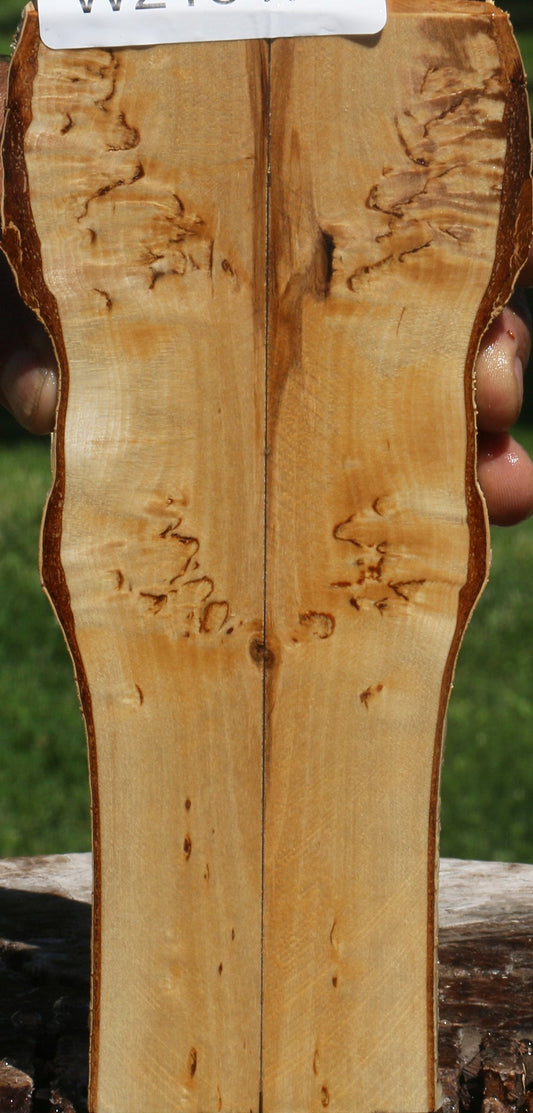 Figured Masur Birch Live Edge Knife Scales