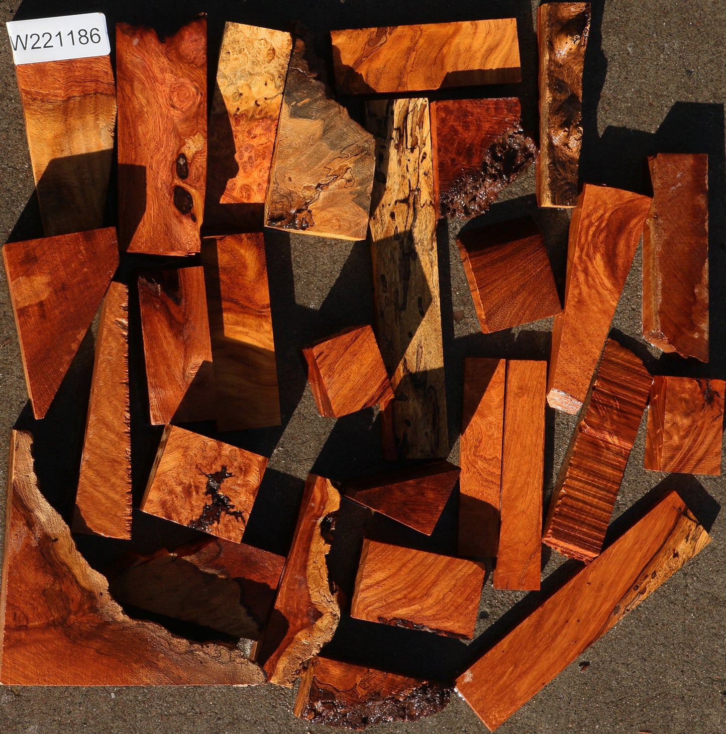 Figured Afzelia Micro Lumber Bargain Box