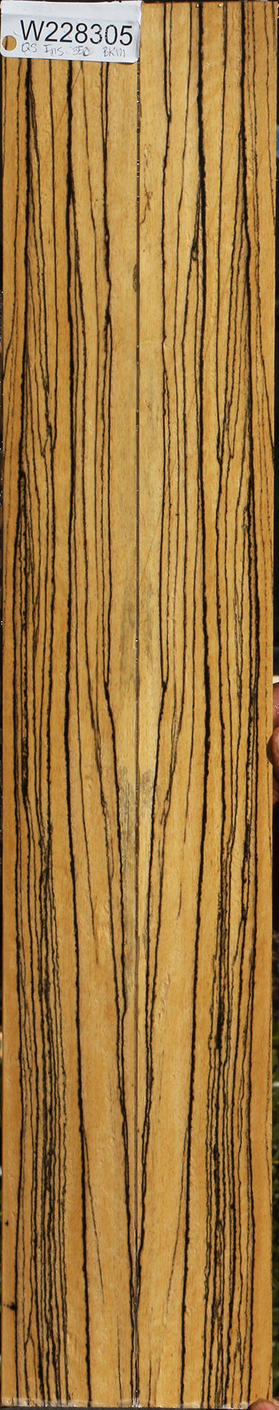 Quartersawn Black & White Ebony Bookmatched Instrument Micro Lumber