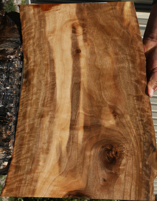 Figured English Walnut Live Edge Lumber