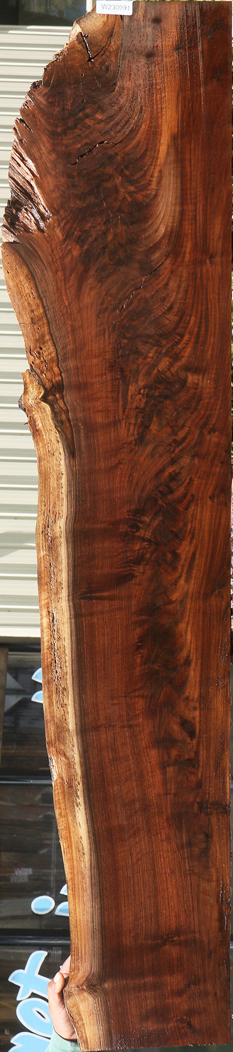 Rustic Claro Walnut Live Edge Slab