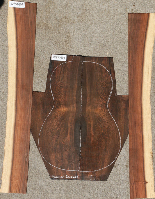 Brazilian Rosewood Hanser Classical Arch Top Acoustic Guitar Set