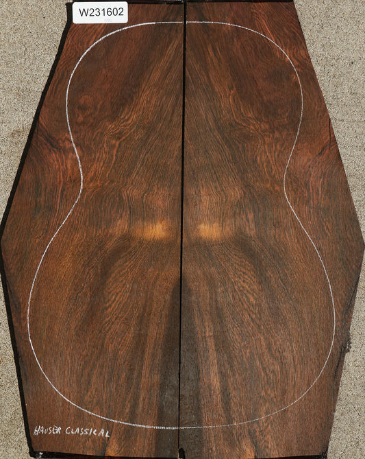 Brazilian Rosewood Acoustic Guitar Back Set