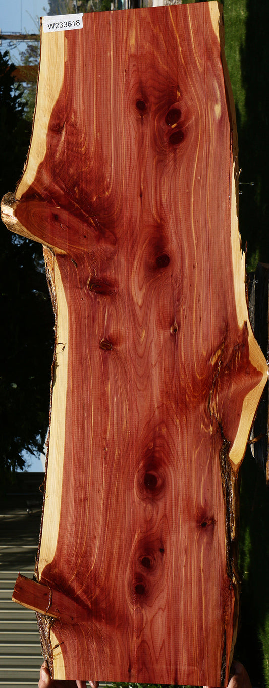 Figured Eastern Red Cedar Live Edge Lumber