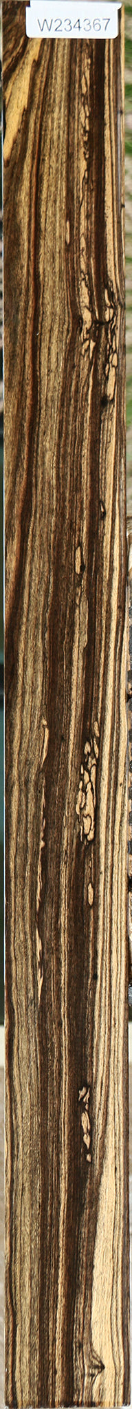 Figured Black & White Ebony Instrument Micro Lumber