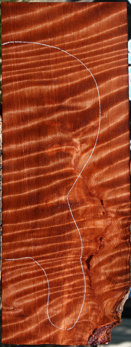 Curly Redwood Instrument Lumber