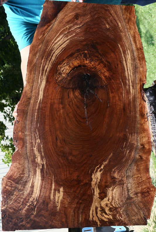 Extra Fancy Rustic Claro Walnut Live Edge Slab (Free Shipping Excluded)