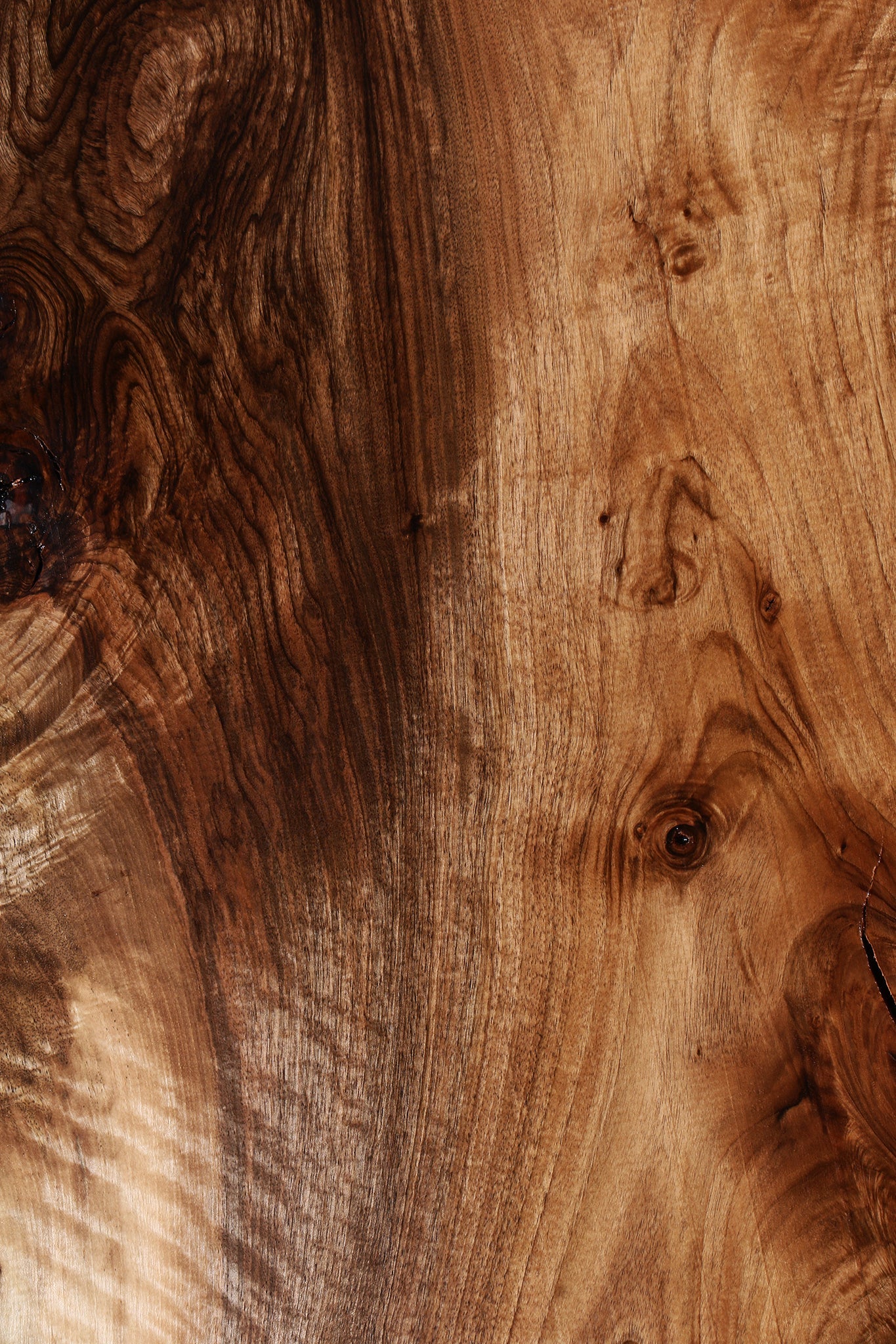 Figured English Walnut Live Edge Slab (Free Shipping Excluded)