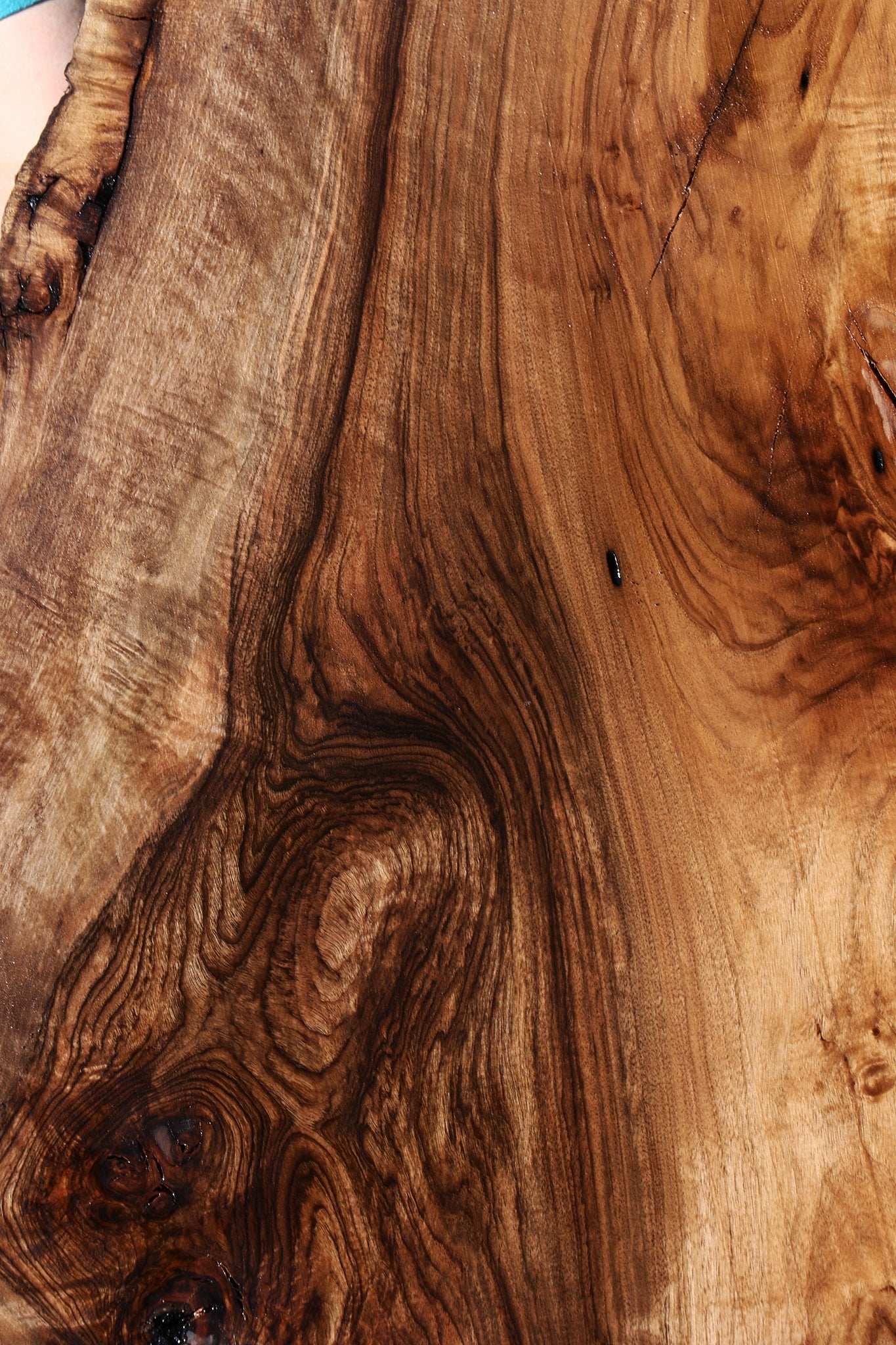 Figured English Walnut Live Edge Slab (Free Shipping Excluded