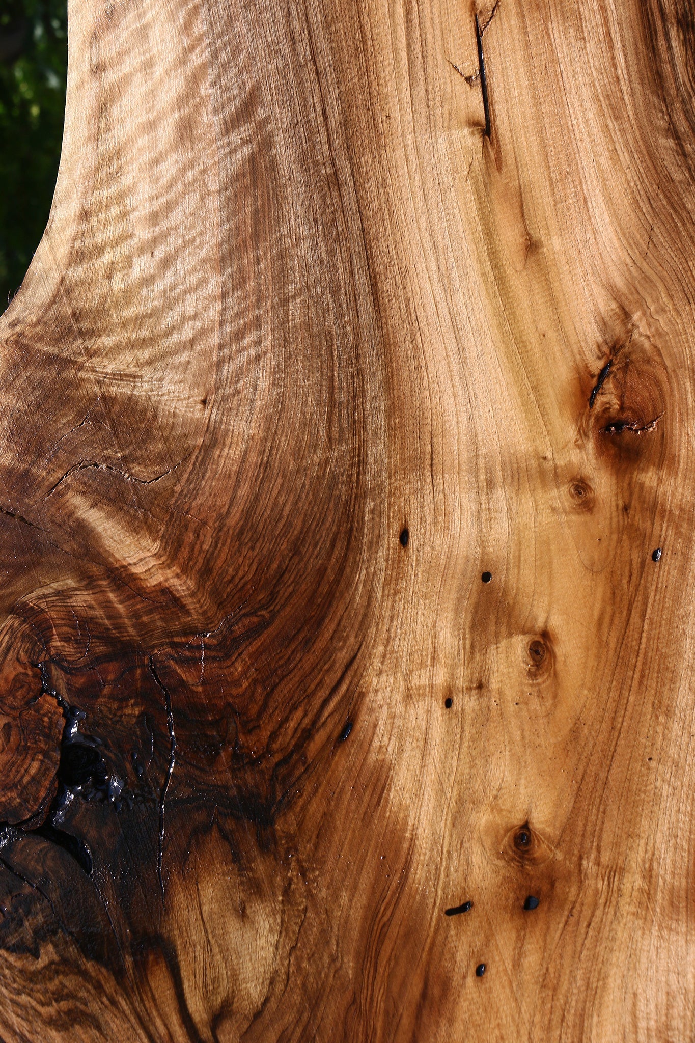 Figured English Walnut Live Edge Slab (Free Shipping Excluded)