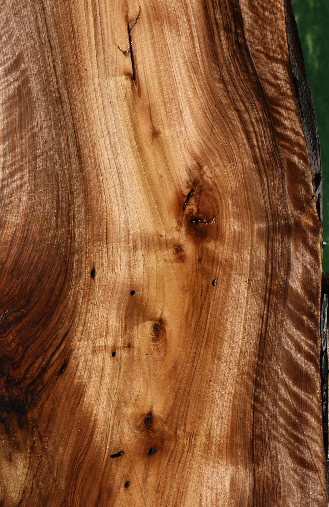 Figured English Walnut Live Edge Slab (Free Shipping Excluded)