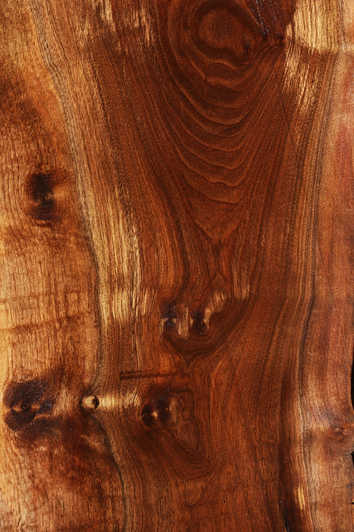 Figured Claro Walnut Live Edge Slab