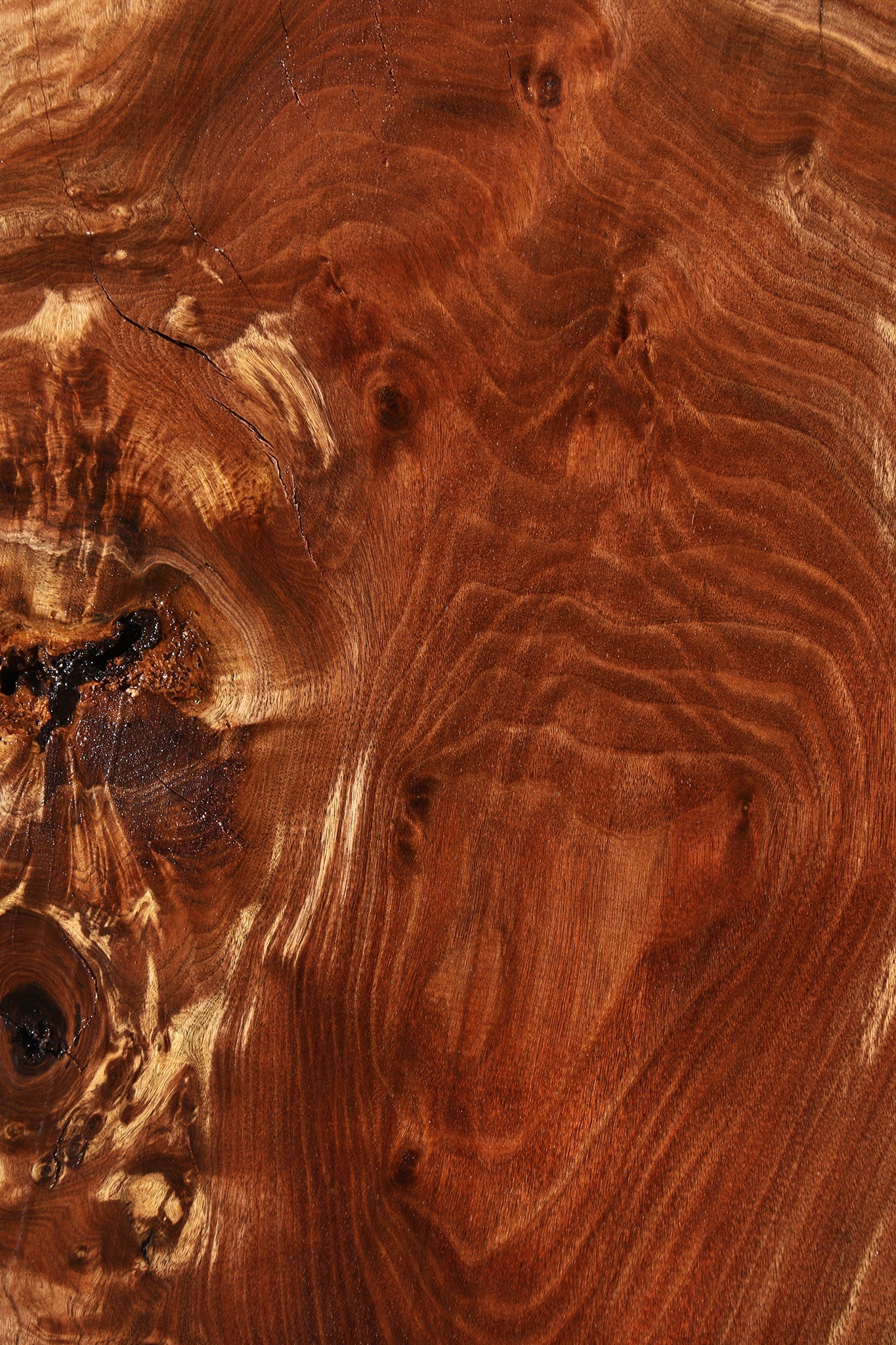 Figured Rustic Claro Walnut Live Edge Mini Slab