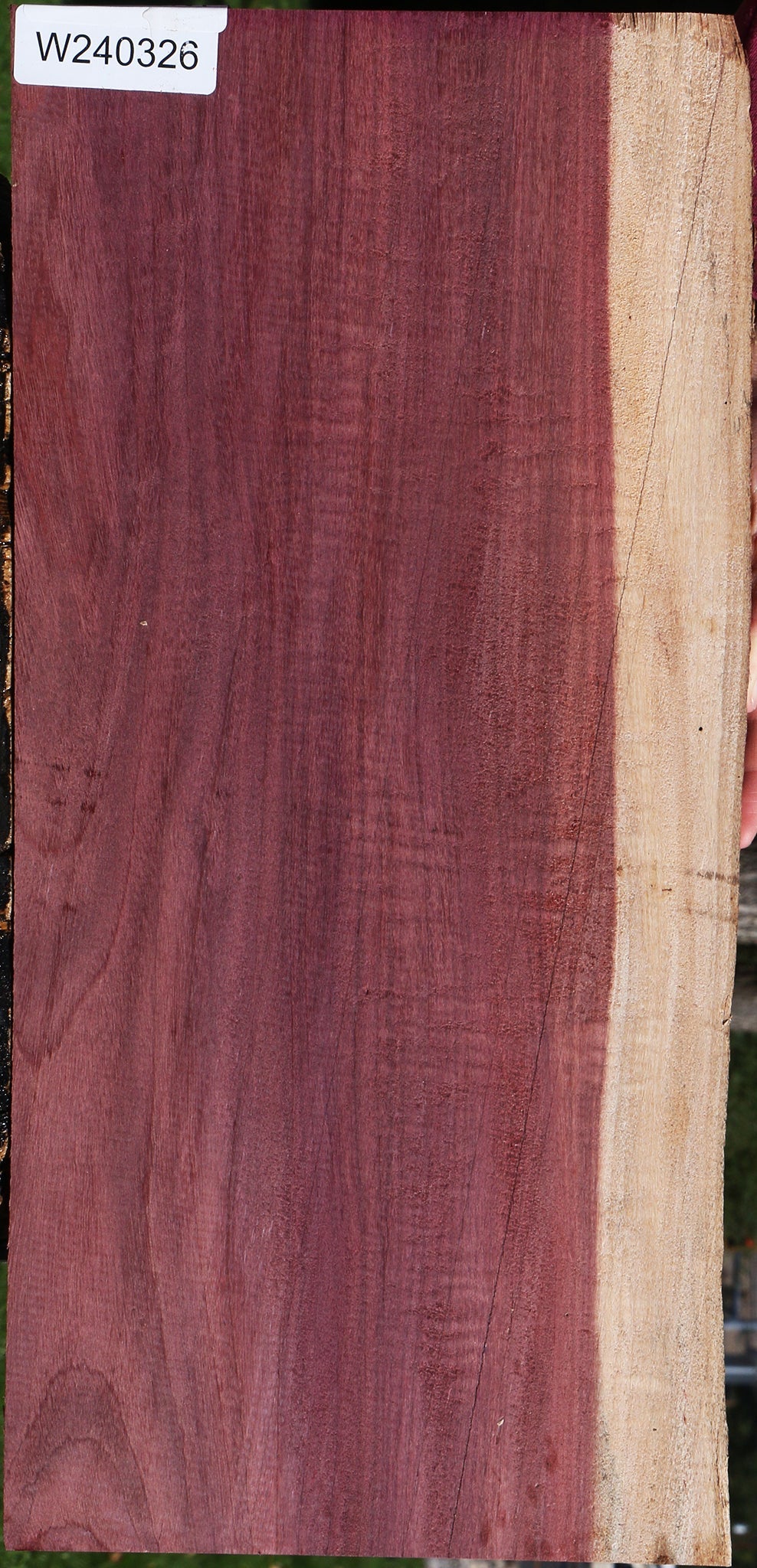 Extra Fancy Purpleheart Live Edge Lumber