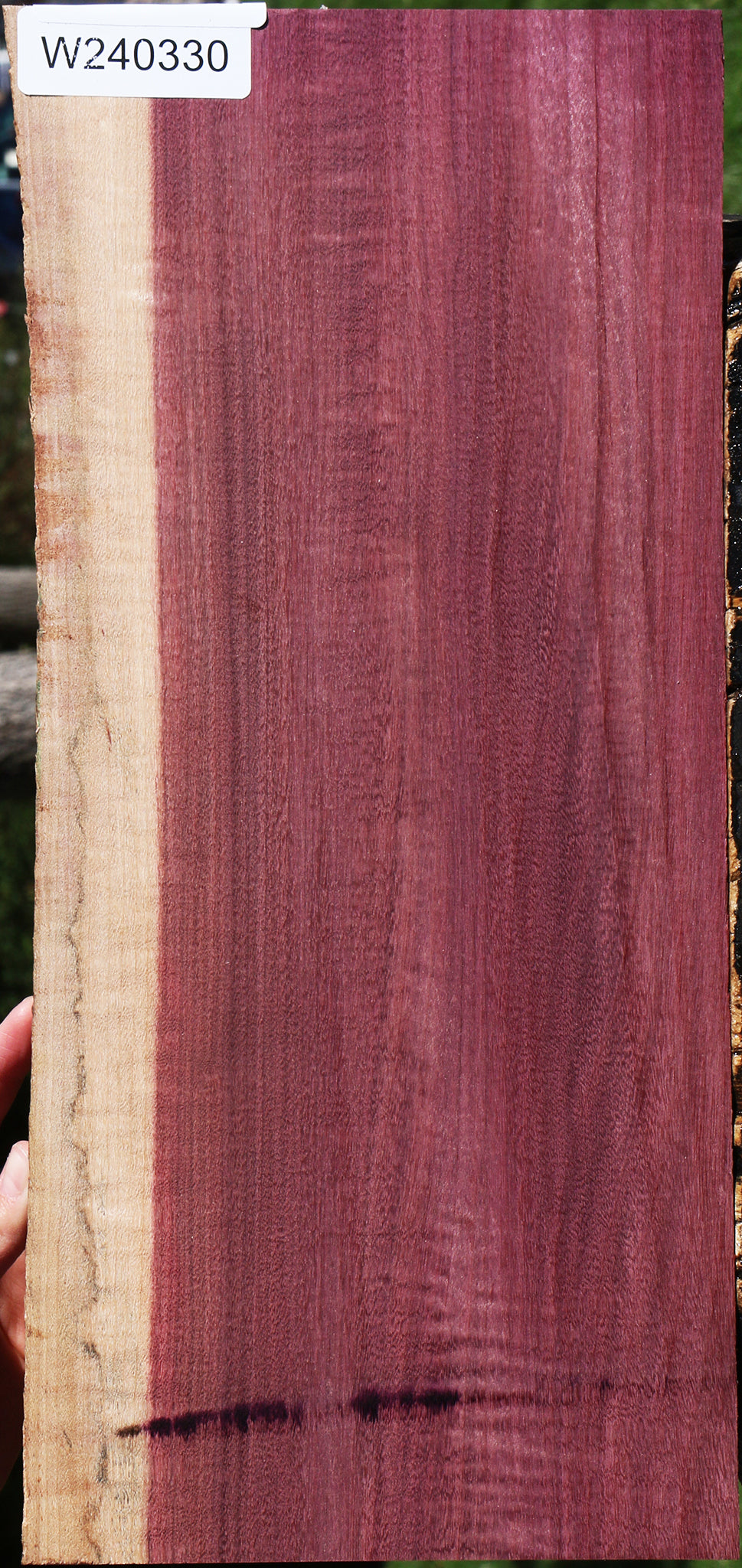 Extra Fancy Purpleheart Live Edge Lumber