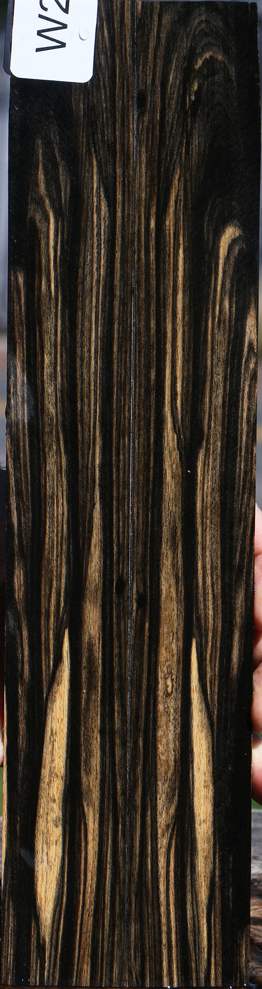 Black & White Ebony Bookmatched Knife Scales