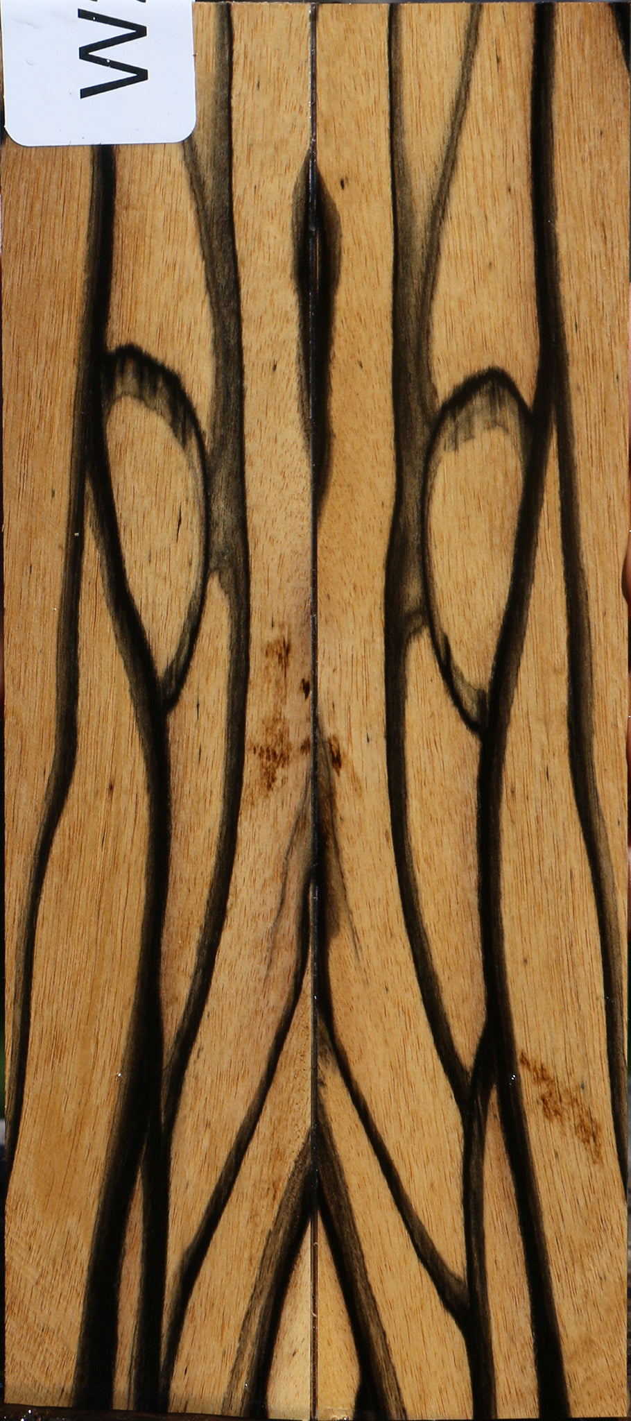 Black & White Ebony Bookmatched Knife Scales