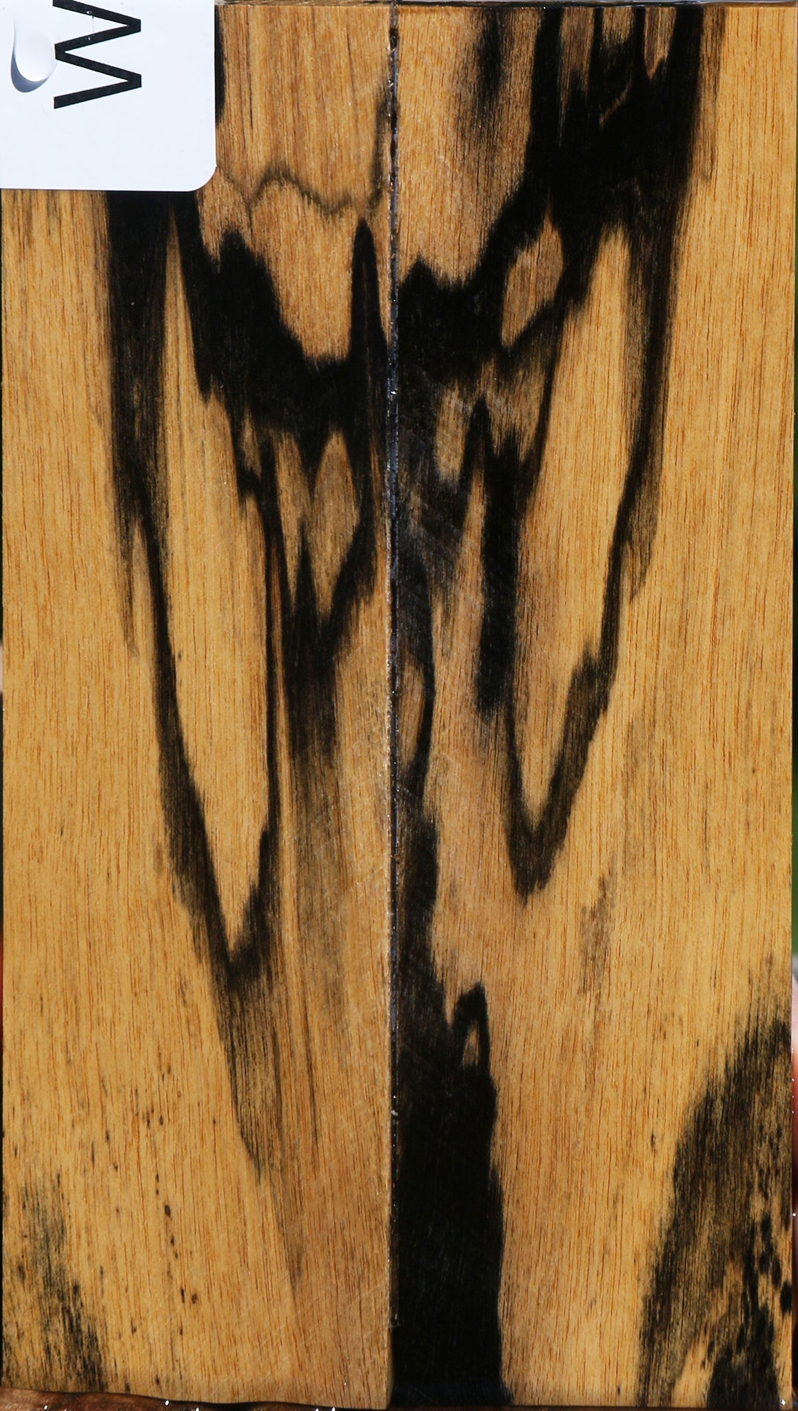 Black & White Ebony Bookmatched Knife Scales