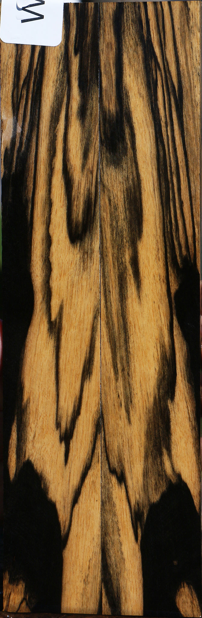 Black & White Ebony Bookmatched Knife Scales