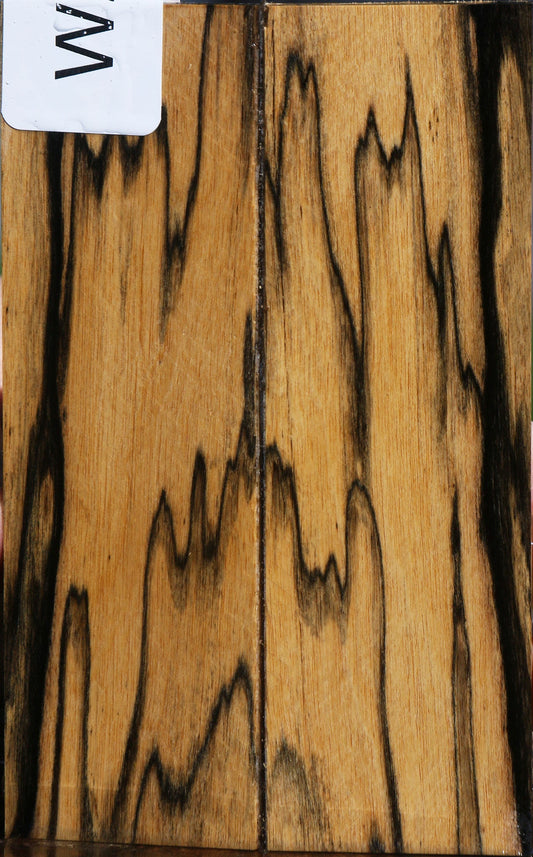 Black & White Ebony Bookmatched Knife Scales
