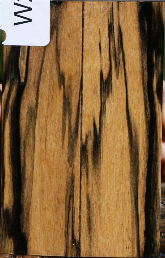 Black & White Ebony Bookmatched Knife Scales