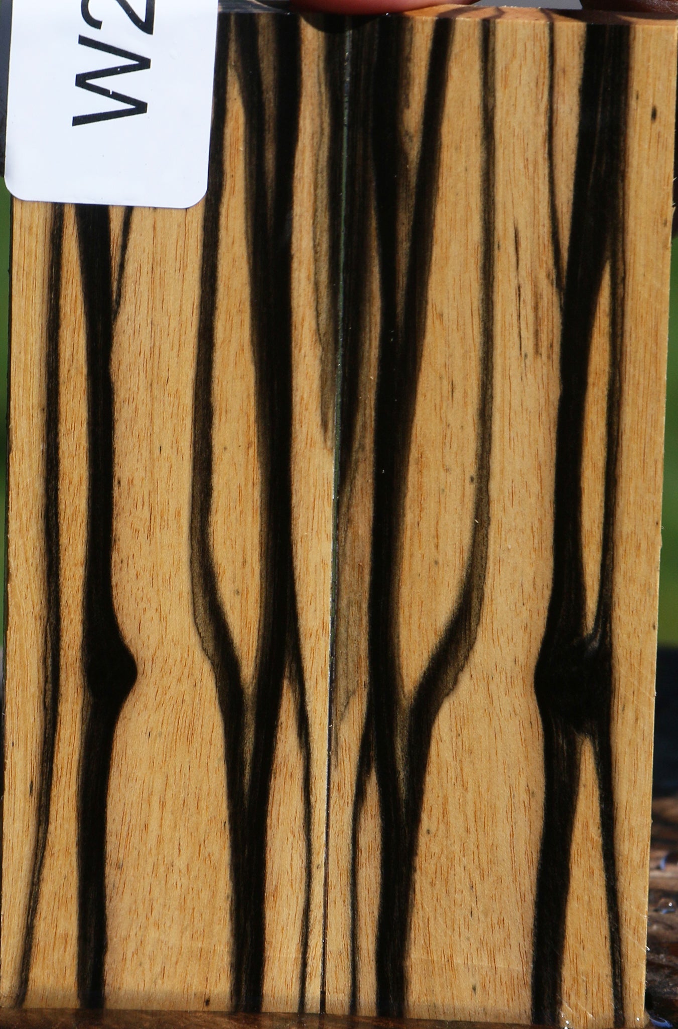 Black & White Ebony Bookmatched Knife Scales