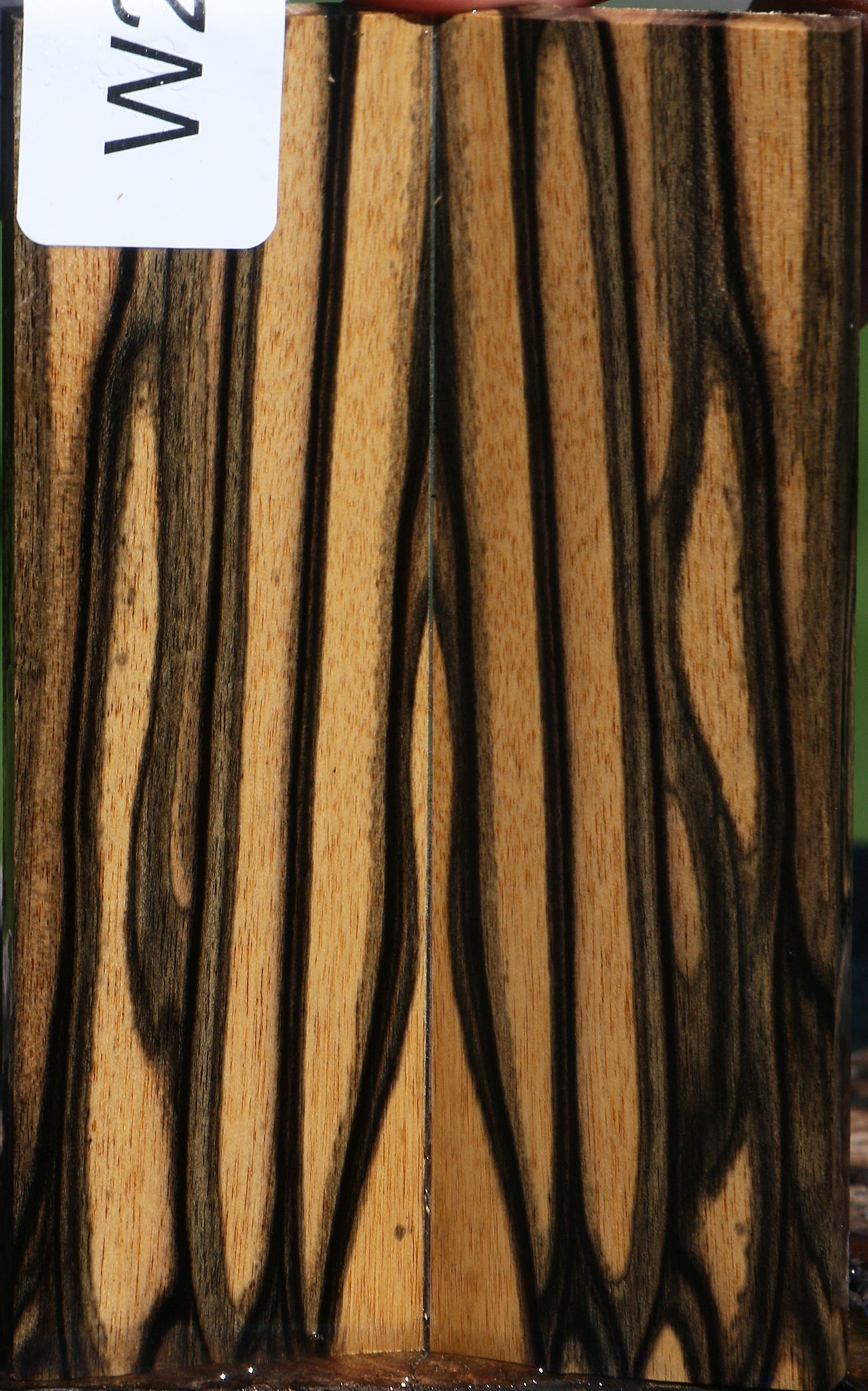 Black & White Ebony Bookmatched Knife Scales