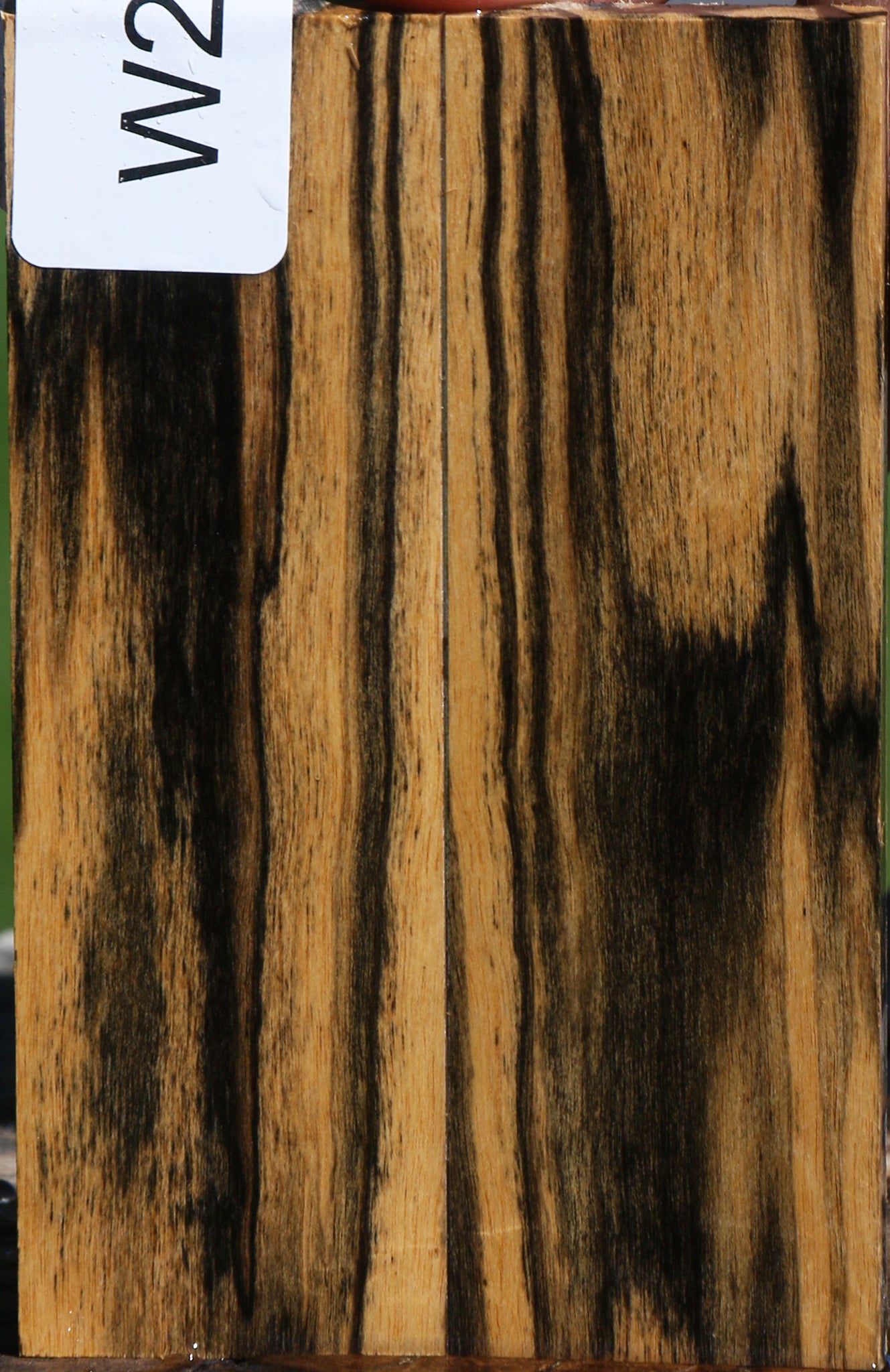 Black & White Ebony Bookmatched Knife Scales