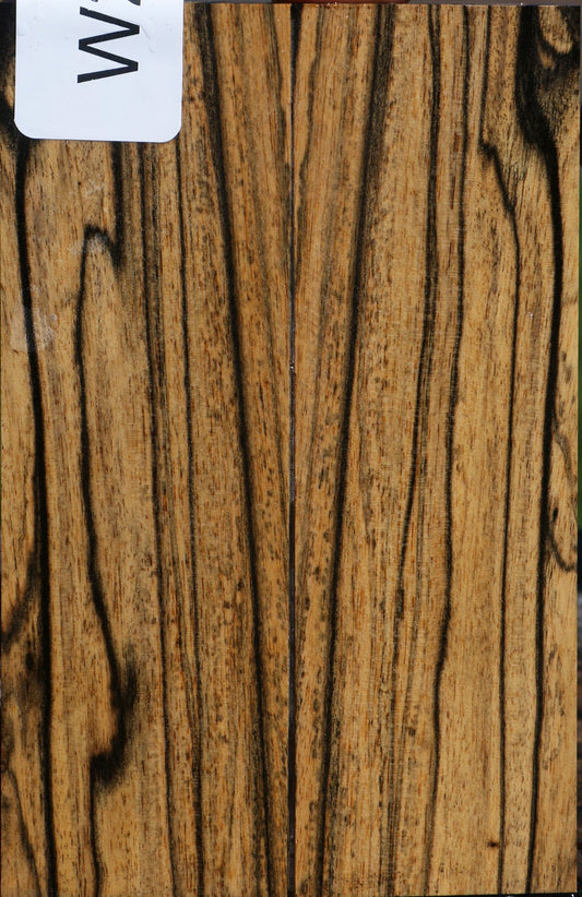 Black & White Ebony Bookmatched Knife Scales