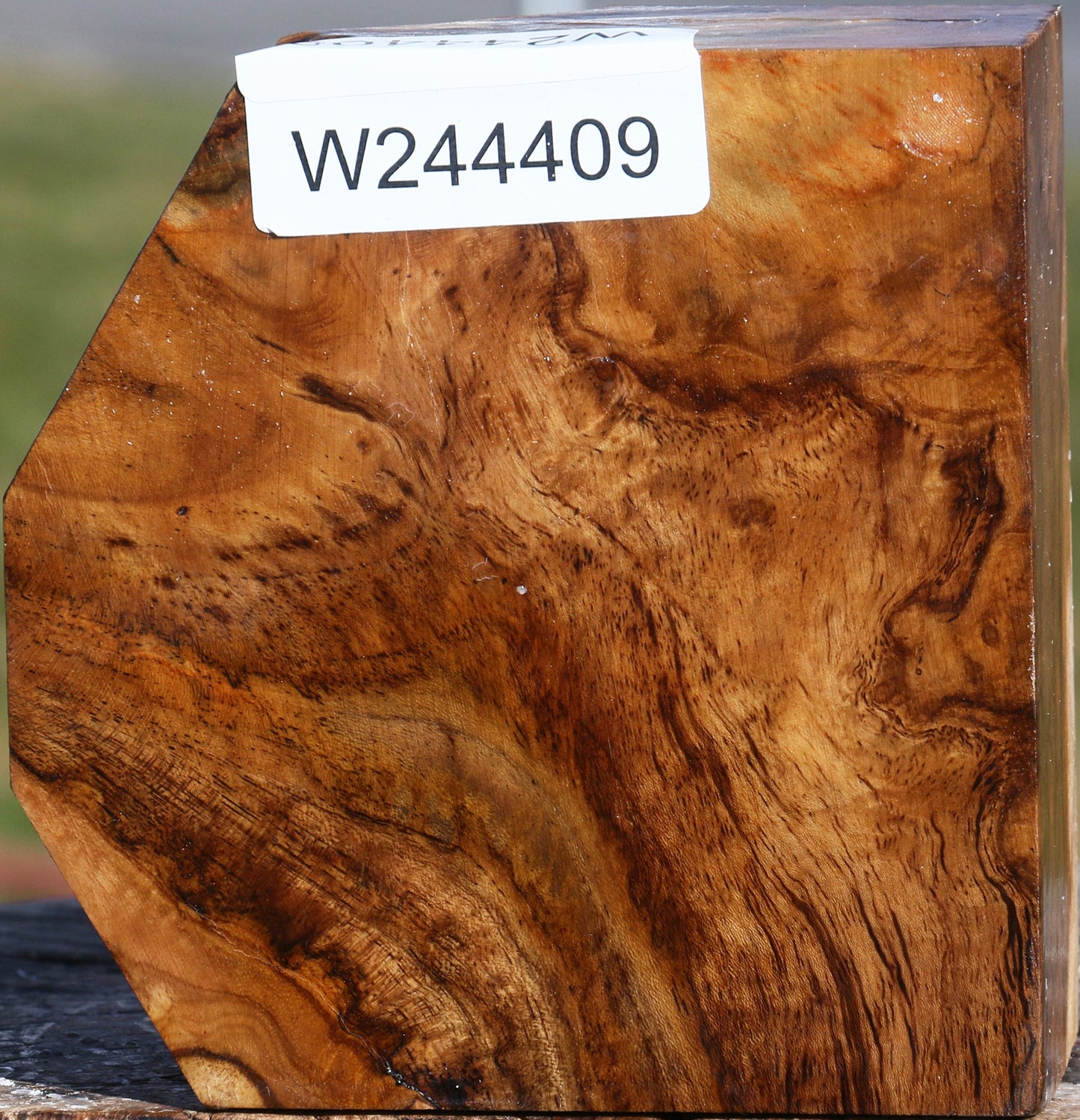 Figured Teak Live Edge Turning Blank