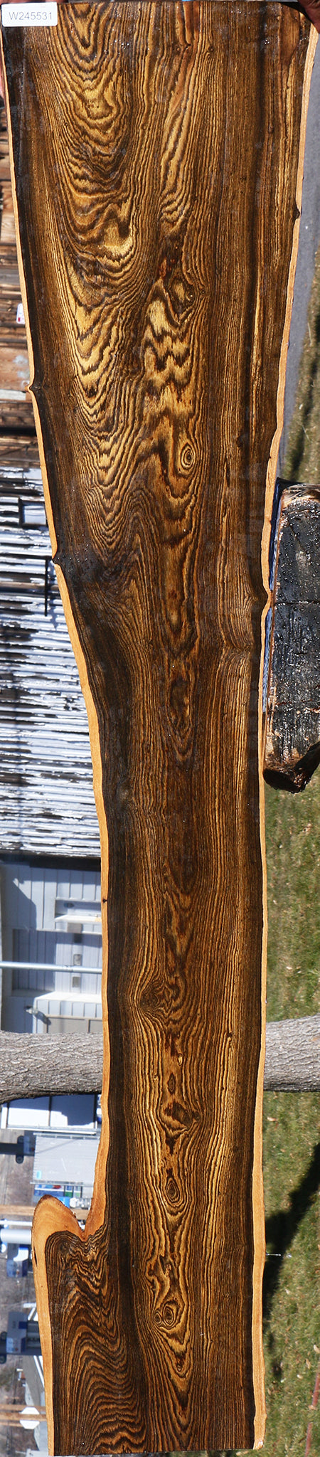 Figured Bocote Live Edge Slab (Free Shipping Excluded)