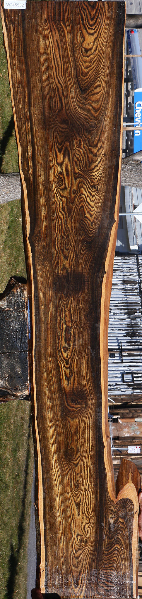 Figured Bocote Live Edge Slab (Free Shipping Excluded)