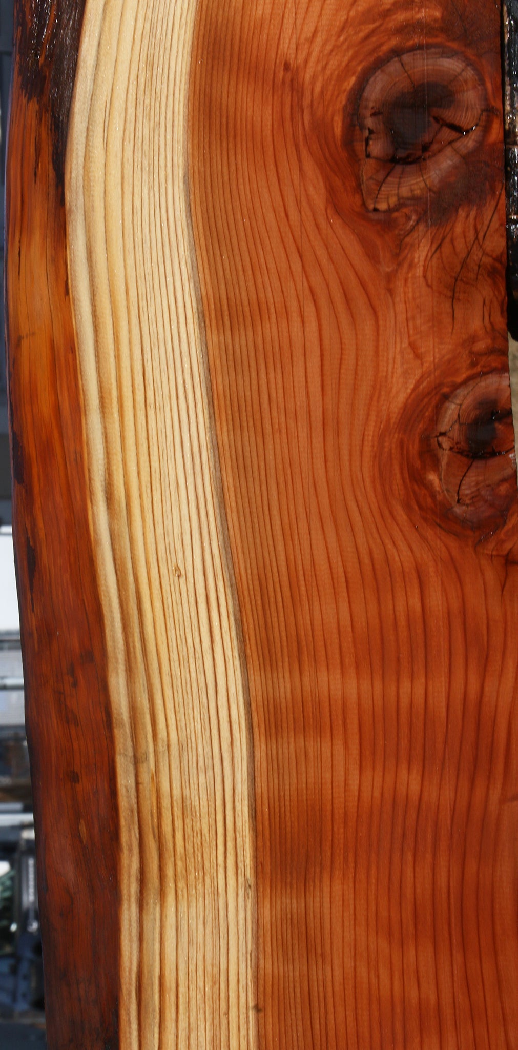 Figured Redwood Live Edge Mantel