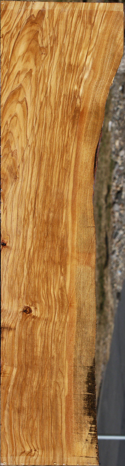 Figured Italian Olive Live Edge Lumber