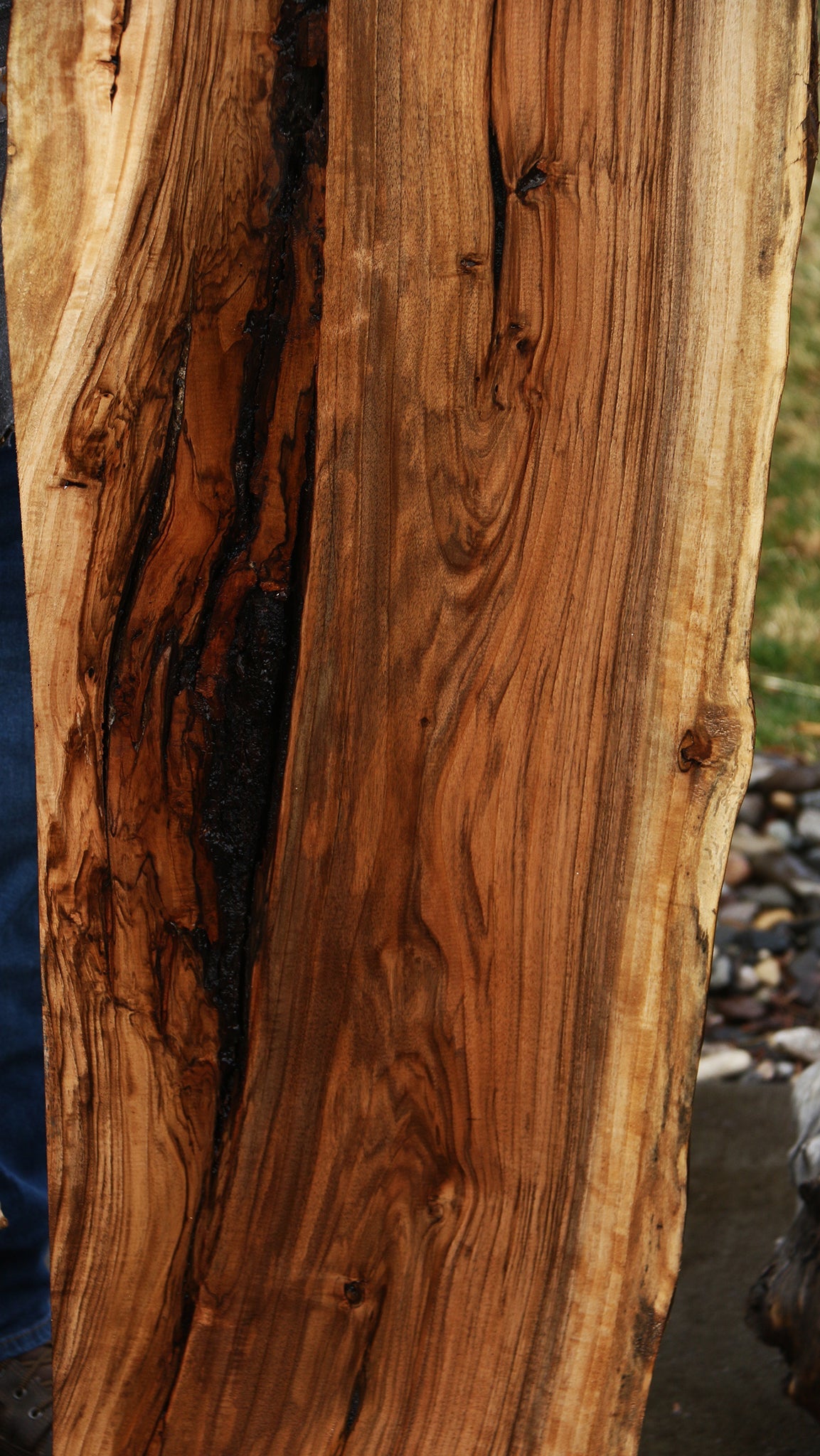 Figured English Walnut Live Edge Slab