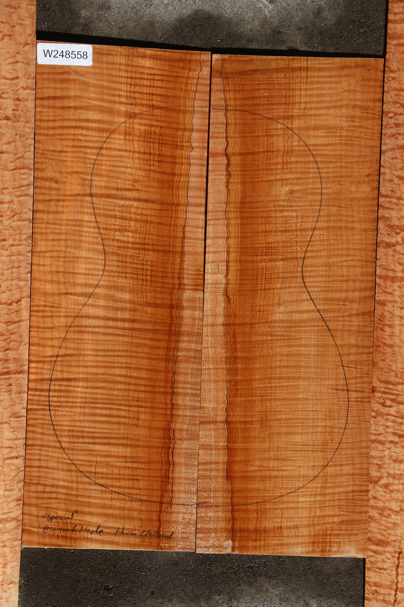 Special Grade Big Leaf Maple Hauser Classical Guitar Set