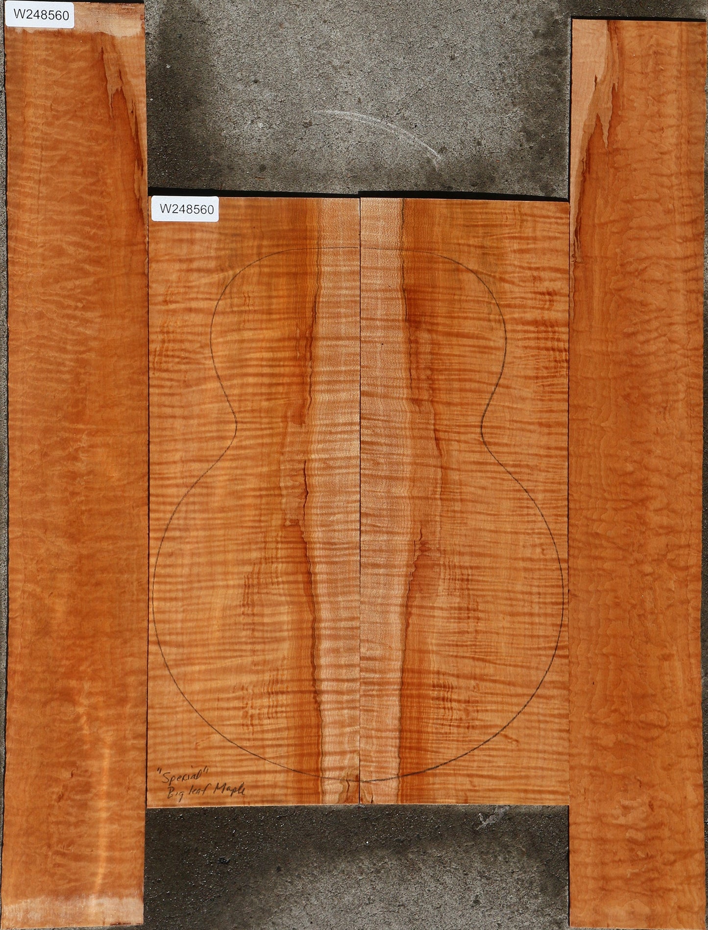 Special Grade Big Leaf Maple Guitar Set