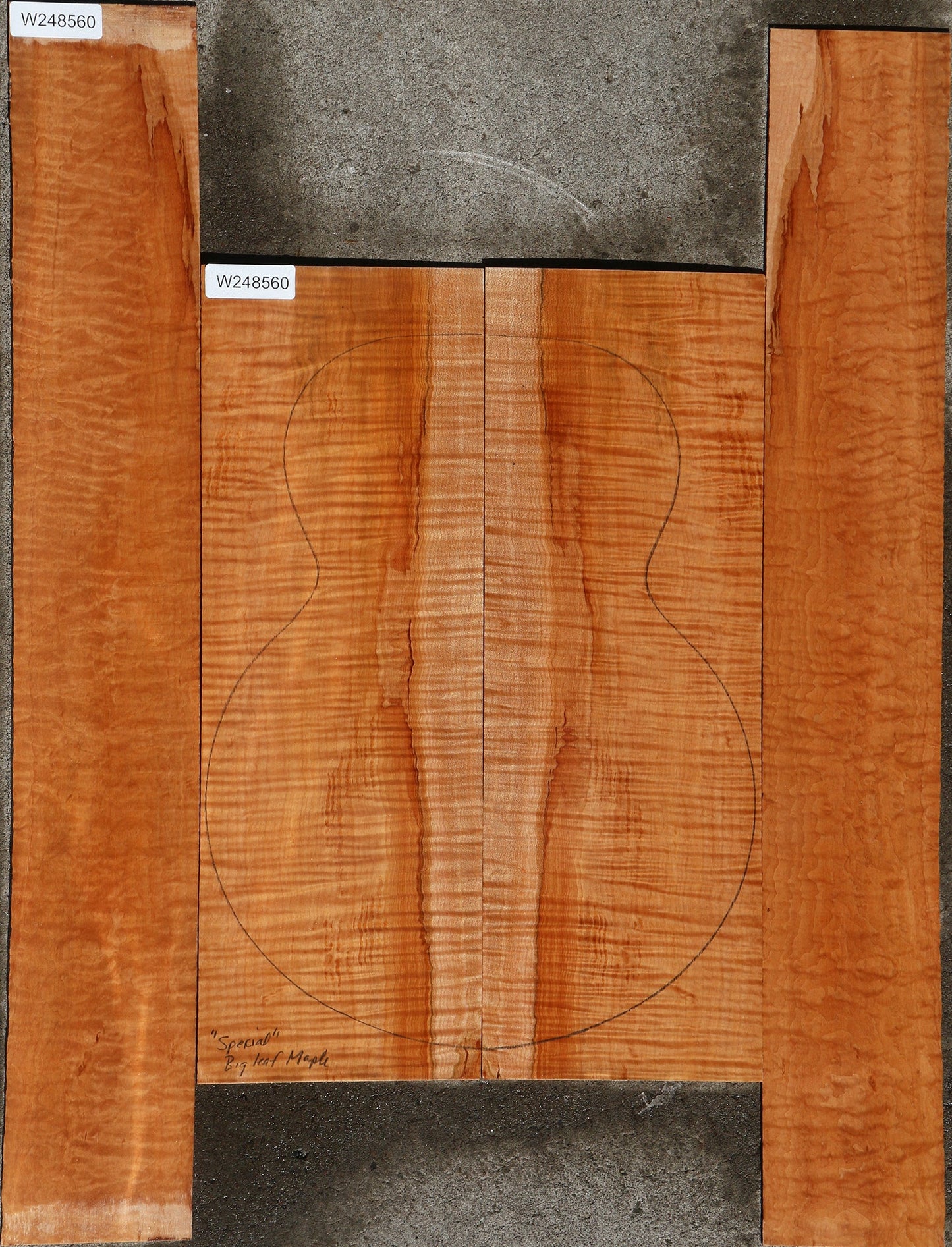 Special Grade Big Leaf Maple Guitar Set
