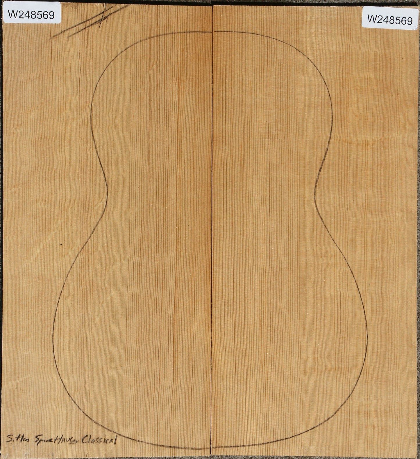 Sitka Spruce Hauser Classical Guitar Back Set