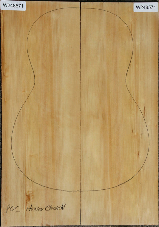 Port Orford Cedar Hauser Classical Guitar Back Set