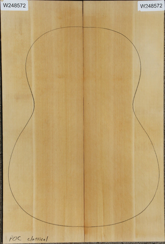 Port Orford Cedar Hauser Classical Guitar Back Set