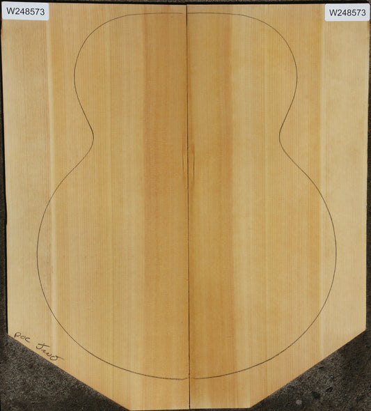 Port Orford Cedar Jumbo Guitar Back Set